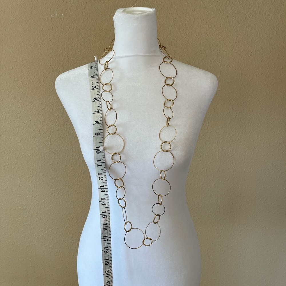 Charlotte Russe Gold Circle Link Necklace